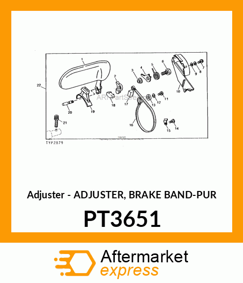 Adjuster - ADJUSTER, BRAKE BAND-PUR PT3651