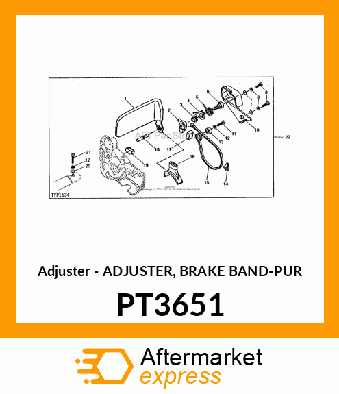 Adjuster - ADJUSTER, BRAKE BAND-PUR PT3651