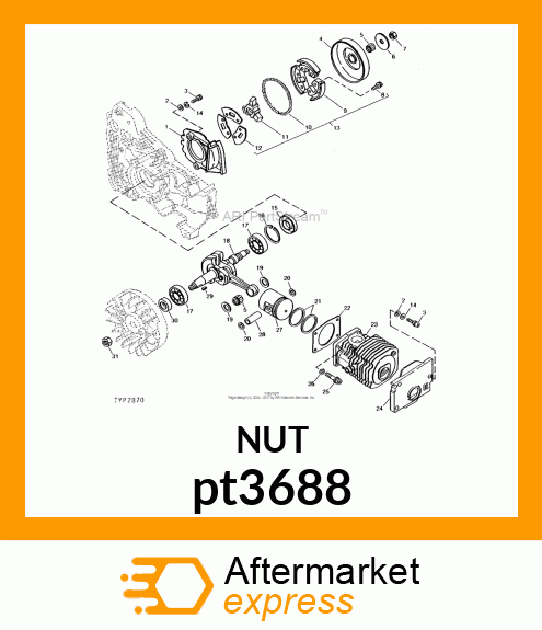 NUT, METRIC, HEX pt3688