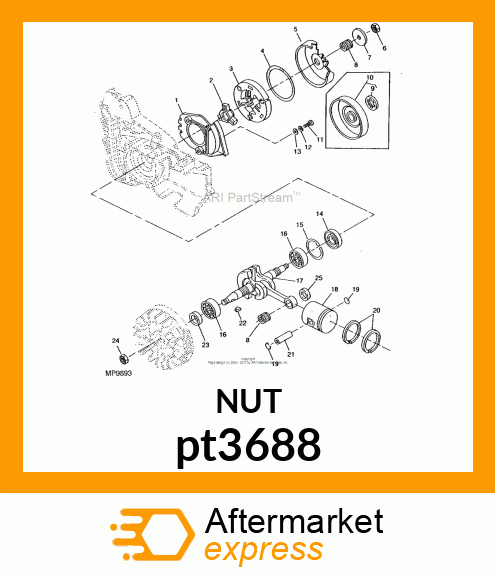 NUT, METRIC, HEX pt3688