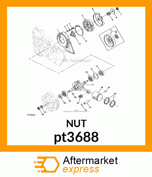 NUT, METRIC, HEX pt3688