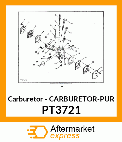 Carburetor - CARBURETOR-PUR PT3721