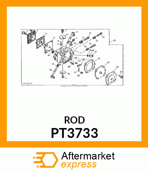 Shaft - SHAFT, THROTTLE-PUR (Part is Obsolete) PT3733