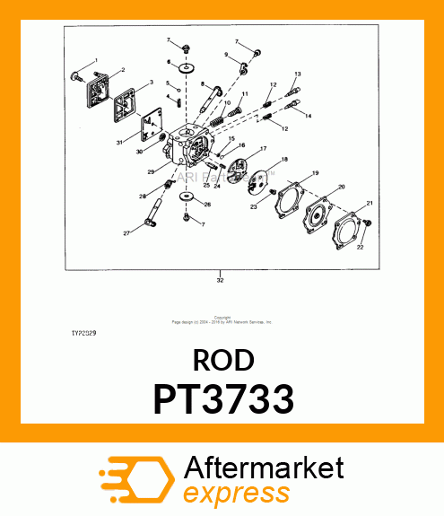 Shaft - SHAFT, THROTTLE-PUR (Part is Obsolete) PT3733