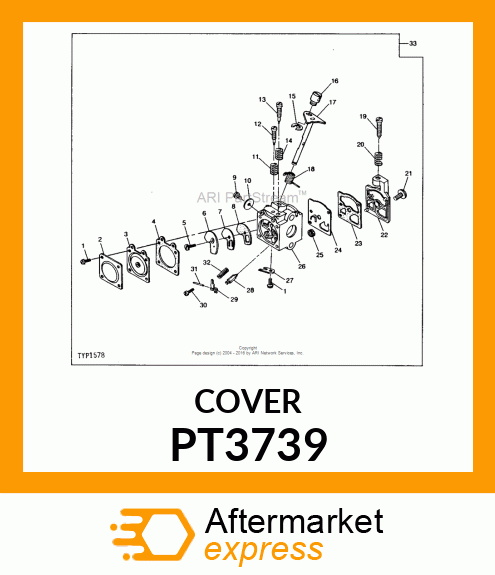 Cover - COVER, FUEL PUMP-PUR PT3739