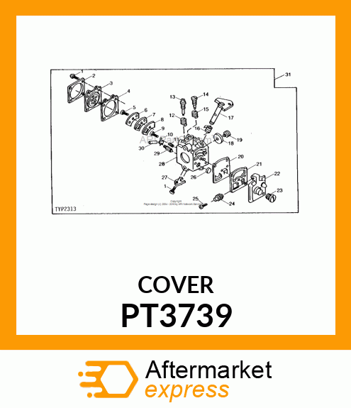 Cover - COVER, FUEL PUMP-PUR PT3739