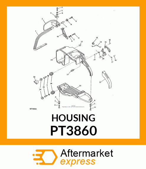 Housing - HOUSING, W/DECAL PT3860