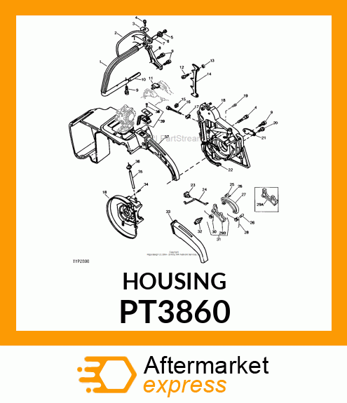 Housing - HOUSING, W/DECAL PT3860