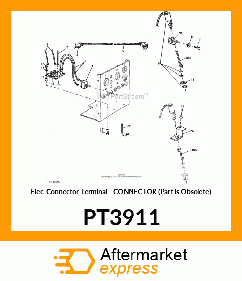 Elec. Connector Terminal - CONNECTOR (Part is Obsolete) PT3911