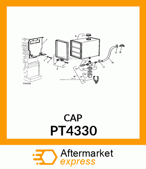 Cap - CAP, FUEL TANK PT4330