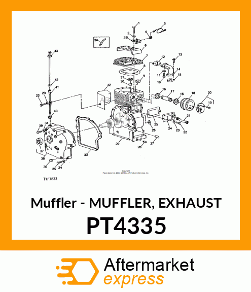 Muffler - MUFFLER, EXHAUST PT4335