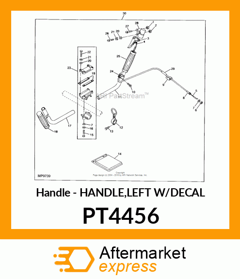 Handle - HANDLE,LEFT W/DECAL PT4456