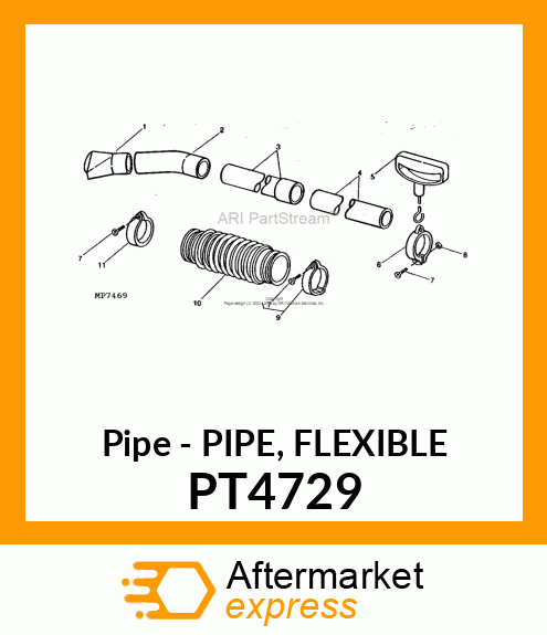 Pipe - PIPE, FLEXIBLE PT4729