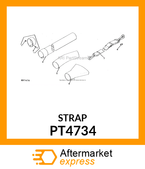 Strap - BAND, SHOULDER (INCLS. RING) (Part is Obsolete) PT4734