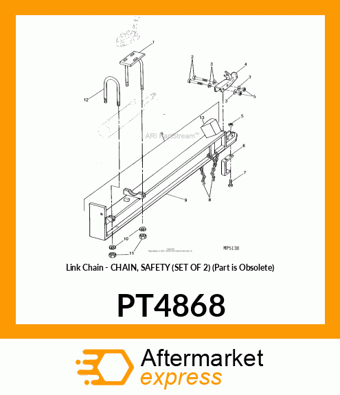 Link Chain - CHAIN, SAFETY (SET OF 2) (Part is Obsolete) PT4868