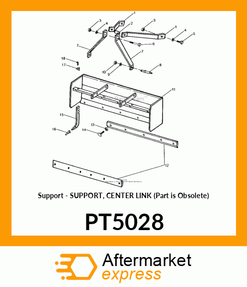 Support - SUPPORT, CENTER LINK (Part is Obsolete) PT5028