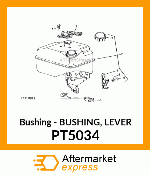 Bushing - BUSHING, LEVER PT5034