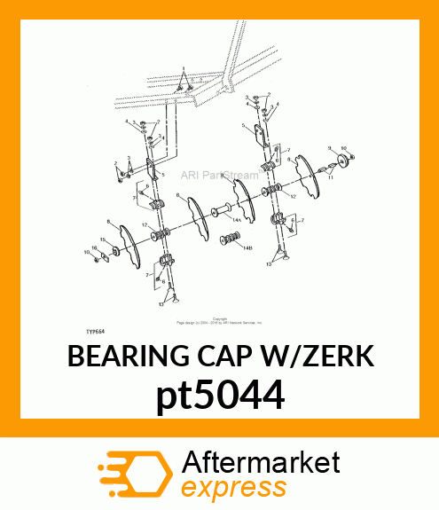 BEARING CAP W/ZERK pt5044