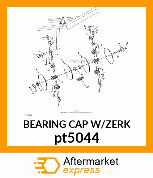 BEARING CAP W/ZERK pt5044