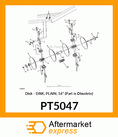 Disk - DISK, PLAIN, 16" (Part is Obsolete) PT5047