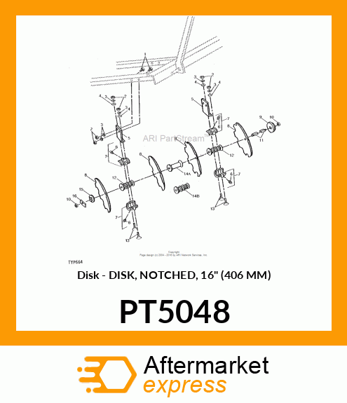 Disk - DISK, NOTCHED, 16" (406 MM) PT5048