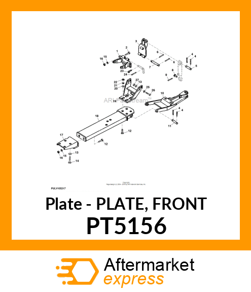 Plate - PLATE, FRONT PT5156