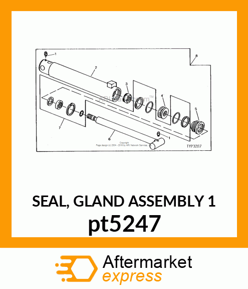 SEAL, GLAND ASSEMBLY 1 pt5247