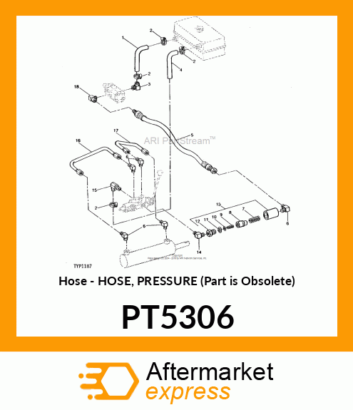 Hose - HOSE, PRESSURE (Part is Obsolete) PT5306