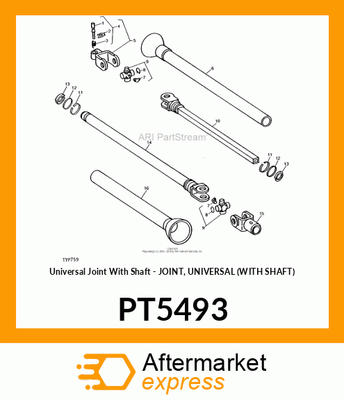 Universal Joint With Shaft PT5493