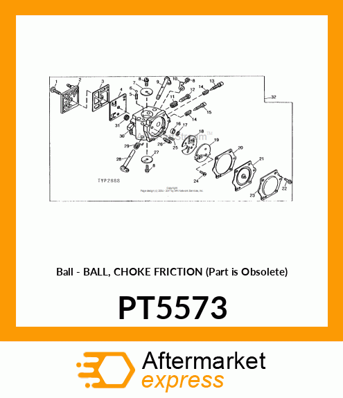 Ball - BALL, CHOKE FRICTION (Part is Obsolete) PT5573