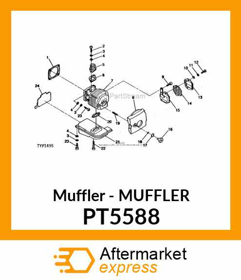 Muffler - MUFFLER PT5588