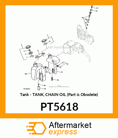 Tank - TANK, CHAIN OIL (Part is Obsolete) PT5618