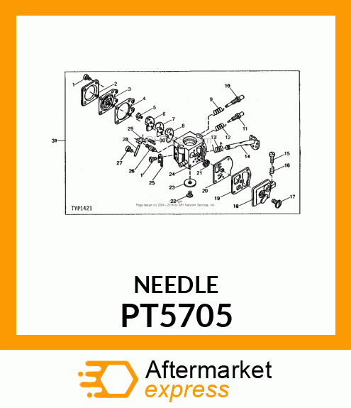 Needle - NEEDLE, IDLE, CARBURETOR (Part is Obsolete) PT5705