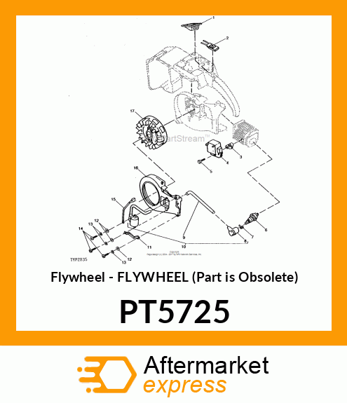 Flywheel - FLYWHEEL (Part is Obsolete) PT5725