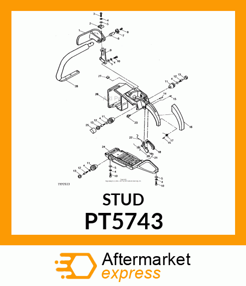 Handle - HANDLE, FRONT PT5743