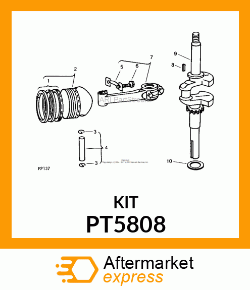 Connecting Rod - ROD, CONNECTING(.020" UNDERSIZE) PT5808