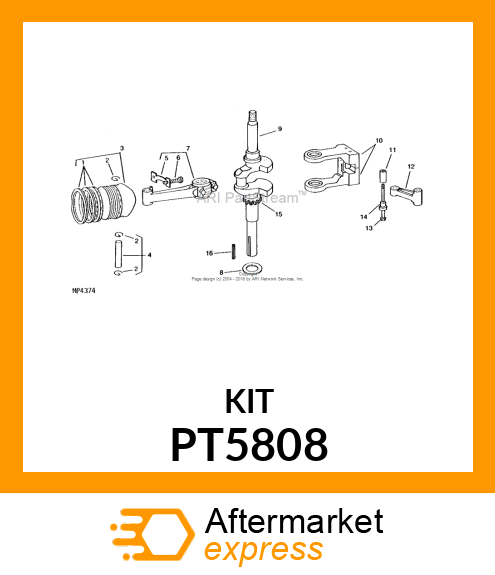 Connecting Rod - ROD, CONNECTING(.020" UNDERSIZE) PT5808