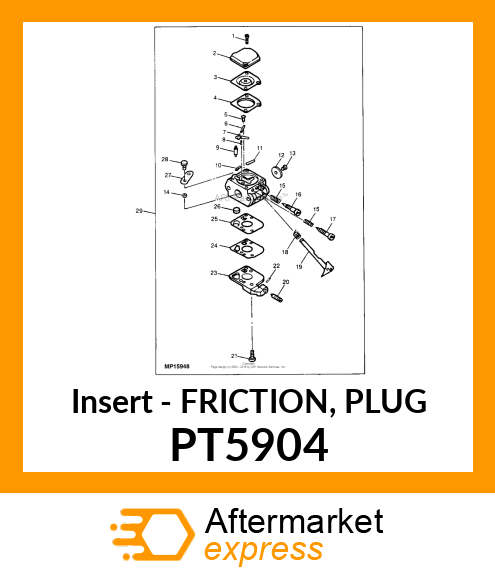 Insert - FRICTION, PLUG PT5904