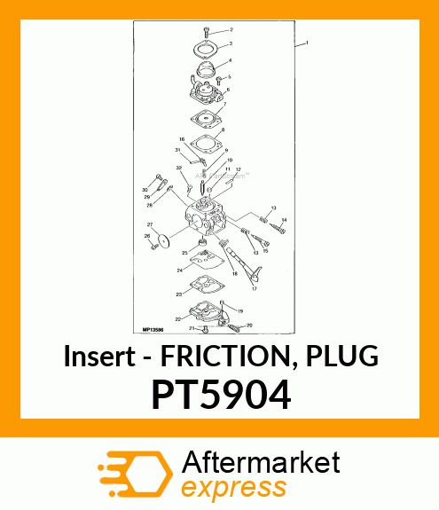 Insert - FRICTION, PLUG PT5904