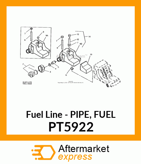 Fuel Line - PIPE, FUEL PT5922