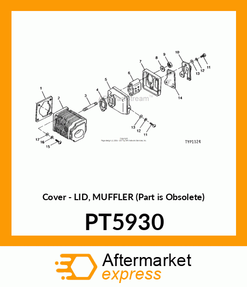Cover - LID, MUFFLER (Part is Obsolete) PT5930