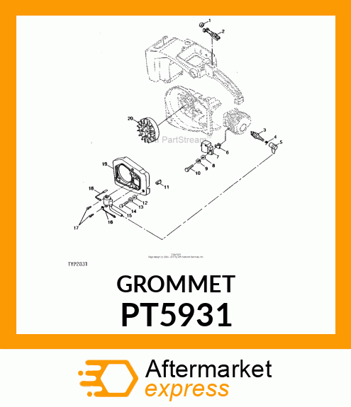 Grommet - GROMMET (Part is Obsolete) PT5931