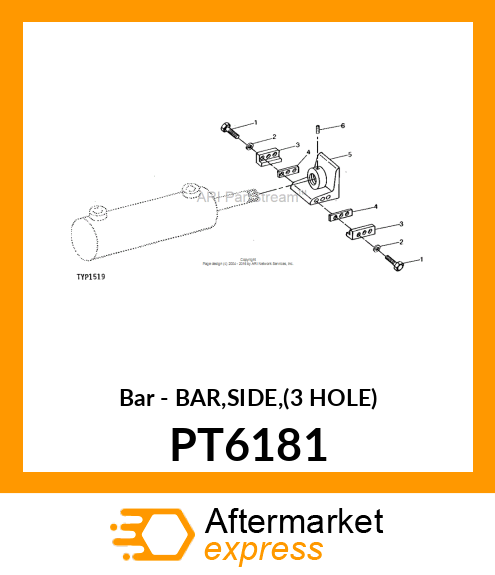 Bar - BAR,SIDE,(3 HOLE) PT6181