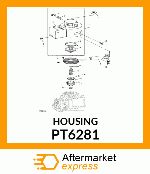 Housing - HOUSING, STARTER CLUTCH PT6281