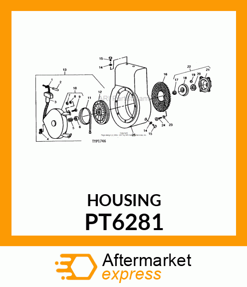 Housing - HOUSING, STARTER CLUTCH PT6281