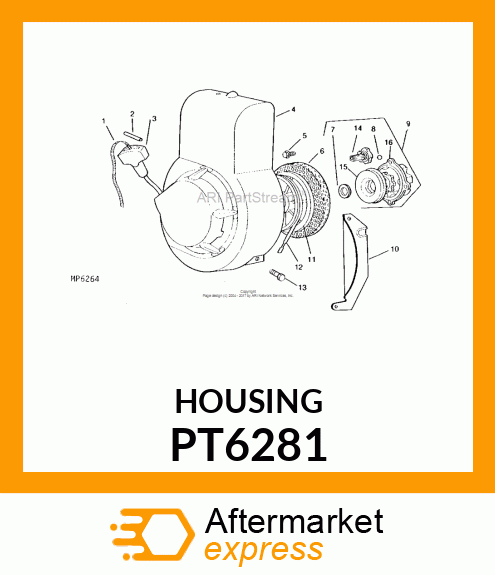 Housing - HOUSING, STARTER CLUTCH PT6281