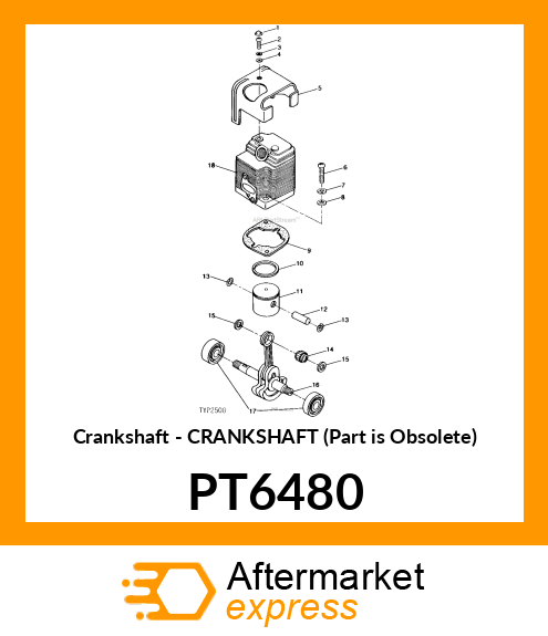 Crankshaft - CRANKSHAFT (Part is Obsolete) PT6480