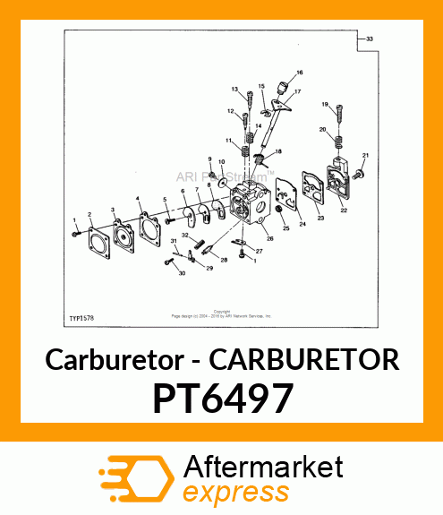 Carburetor - CARBURETOR PT6497