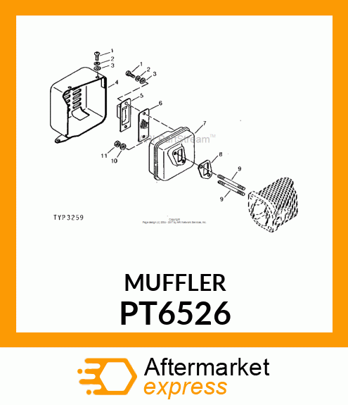 Muffler - MUFFLER PT6526