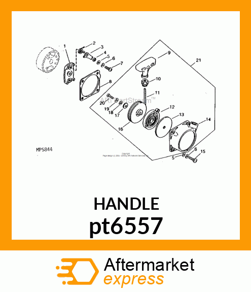 GRIP,RECOIL STARTER W/O GRIP CAP pt6557